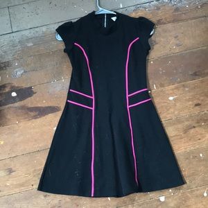 Black and pink dress.